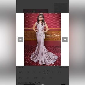 Jessica Angel Long Formal Evening Gown (L) Rosy Cheeks color